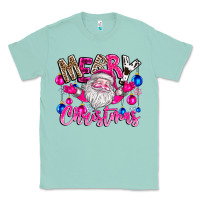 Seafoam merry Christmas santa Classic Tee - CowhideDigitalArt