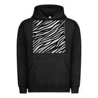 Pigment Black Zebra Seamless Pattern, Urban Hoodie - BundleAndBundleShop