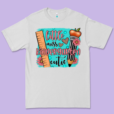 Little Miss Kindergarten Cutie Premium Tee Designed By Jahusdesignshop