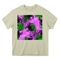 Mossy halloween spider green leopard seamless pattern Heavy Core Tee - BundleAndBundleShop