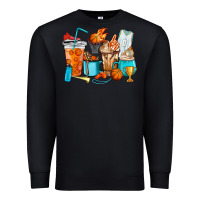 Black Basketball coffee cups Premium Sweatshirt - HowdyJamesFarm