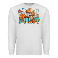Oatmeal Heather Basketball coffee cups Premium Sweatshirt - HowdyJamesFarm