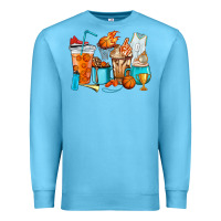 Ocean Blue Basketball coffee cups Premium Sweatshirt - HowdyJamesFarm