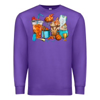Purple Basketball coffee cups Premium Sweatshirt - HowdyJamesFarm