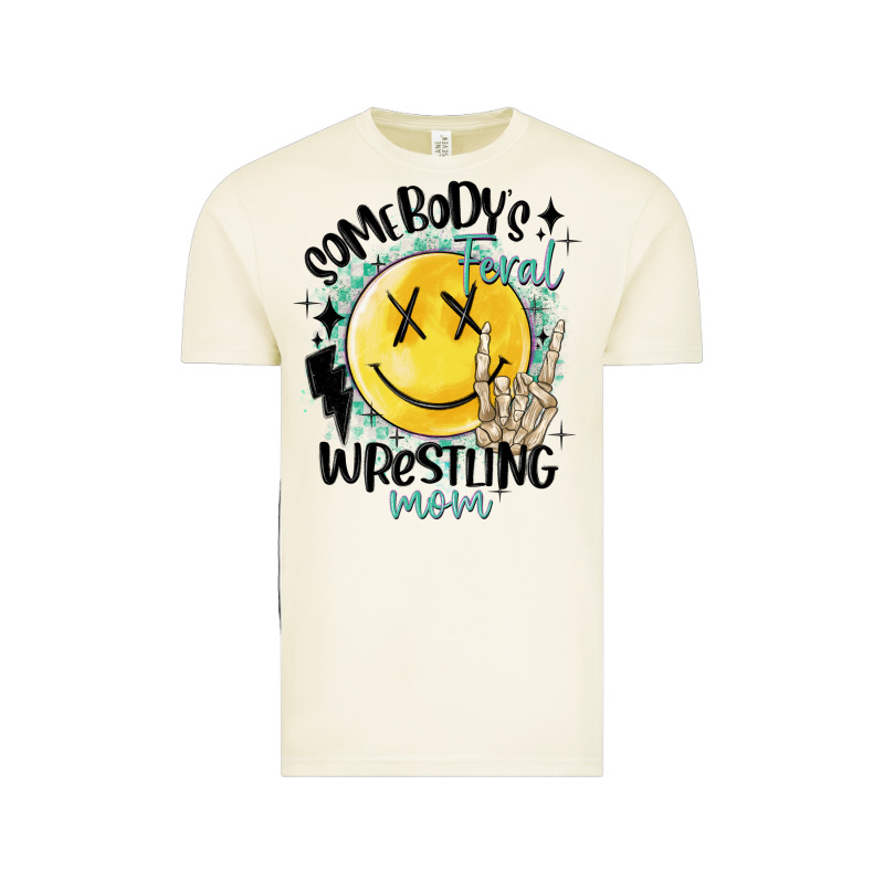 Somebody's Feral Wrestling Mom Vintage Tee by MaliasSmallBusiness | Teevron