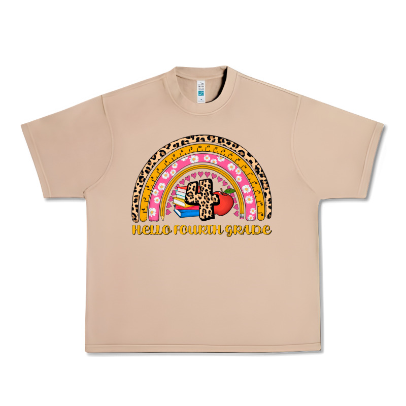 Back To School Rainbow Hello Fourth Grade Urban Heavy Tee by AdoDesignShop | Teevron