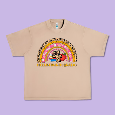 Back To School Rainbow Hello Fourth Grade Urban Heavy Tee Designed By Adodesignshop