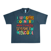 Midnight Navy i was country when country wasnt cool Urban Heavy Tee - MaliasSmallBusiness