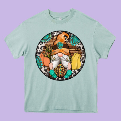 Fall Gnomes Round Earrings 1 Heavy Core Tee Designed By Artiststas