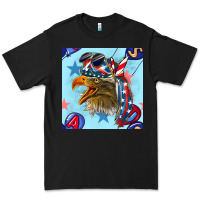 Black mullet eagle with balloon seamless pattern Premium Tee - BundleAndBundleShop