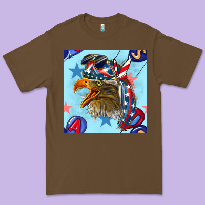 Mullet Eagle With Balloon Seamless Pattern Premium Tee Designed By Bundleandbundleshop