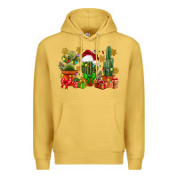 Antique Gold christmas cactus Premium Hoodie - CowGirlArtShop
