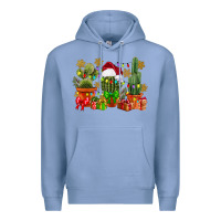 Colony Blue christmas cactus Premium Hoodie - CowGirlArtShop