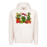 Pale Pink christmas cactus Premium Hoodie - CowGirlArtShop