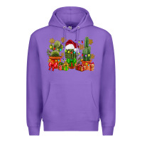 Purple christmas cactus Premium Hoodie - CowGirlArtShop