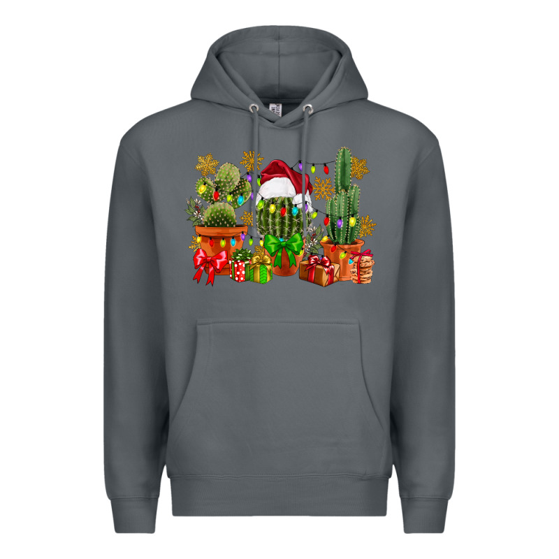 Christmas Cactus Premium Hoodie by CowGirlArtShop | Teevron