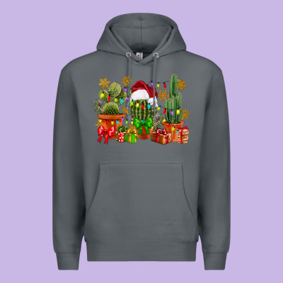 Christmas Cactus Premium Hoodie Designed By Cowgirlartshop