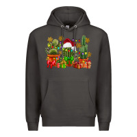 Smoke christmas cactus Premium Hoodie - CowGirlArtShop