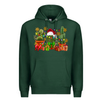 Sports Green christmas cactus Premium Hoodie - CowGirlArtShop