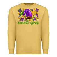 Antique Gold Mardi Gras with jester hat Premium Sweatshirt - HowdyJamesFarm