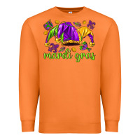 Carrot Mardi Gras with jester hat Premium Sweatshirt - HowdyJamesFarm