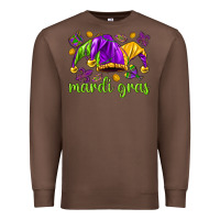 Chestnut Mardi Gras with jester hat Premium Sweatshirt - HowdyJamesFarm