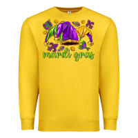 Lemon Mardi Gras with jester hat Premium Sweatshirt - HowdyJamesFarm