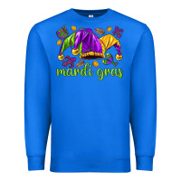 True Royal Mardi Gras with jester hat Premium Sweatshirt - HowdyJamesFarm