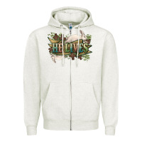 Oatmeal Heather He lives Easter Zipper Hoodie - NancyCooperArtShop
