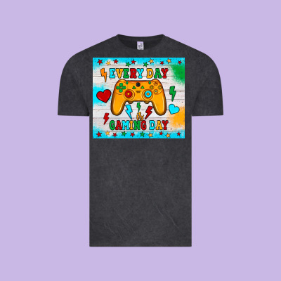 Every Day Is Gaming Day Vintage Tee Designed By Jahusdesignshop