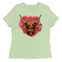 Matcha highland cow valentines Ladies Tee - JahusDesignShop