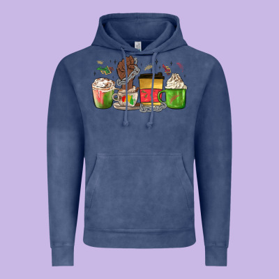Juneteenth Coffee Cups Vintage Hoodie Designed By Maliassmallbusiness