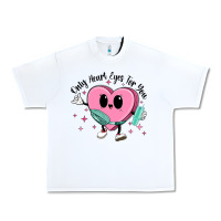 White only heart eyes for you Urban Heavy Tee - MaliasSmallBusiness