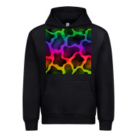 Black colorful cow seamless pattern Urban Hoodie - BundleAndBundleShop