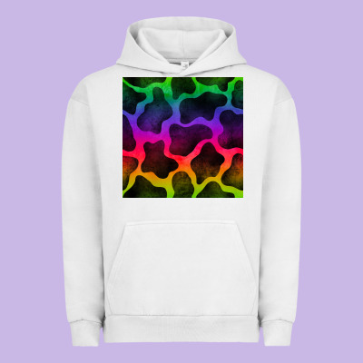 Colorful Cow Seamless Pattern Urban Hoodie Designed By Bundleandbundleshop