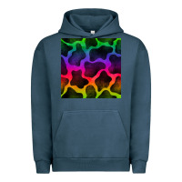 Pigment Midnight Navy colorful cow seamless pattern Urban Hoodie - BundleAndBundleShop