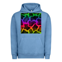 Pigment Pebble Blue colorful cow seamless pattern Urban Hoodie - BundleAndBundleShop