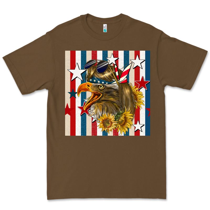 Mullet Eagle Seamless Pattern Premium Tee by BundleAndBundleShop | Teevron
