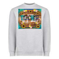 Heather Grey teacher vibes tumbler Heavyweight Sweatshirt - BundleAndBundleShop