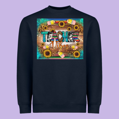 Teacher Vibes Tumbler Heavyweight Sweatshirt Designed By Bundleandbundleshop
