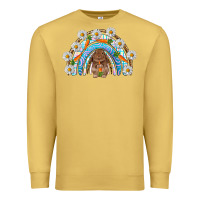 Antique Gold Easter Bunny with carrot rainbow Easter Day Premium Sweatshirt - HowdyJamesFarm