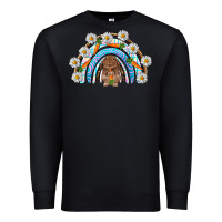 Black Easter Bunny with carrot rainbow Easter Day Premium Sweatshirt - HowdyJamesFarm