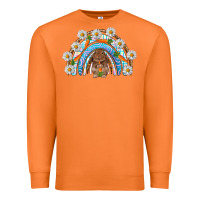 Carrot Easter Bunny with carrot rainbow Easter Day Premium Sweatshirt - HowdyJamesFarm