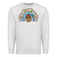 Oatmeal Heather Easter Bunny with carrot rainbow Easter Day Premium Sweatshirt - HowdyJamesFarm