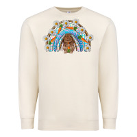 Sandshell Easter Bunny with carrot rainbow Easter Day Premium Sweatshirt - HowdyJamesFarm