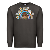 Smoke Easter Bunny with carrot rainbow Easter Day Premium Sweatshirt - HowdyJamesFarm