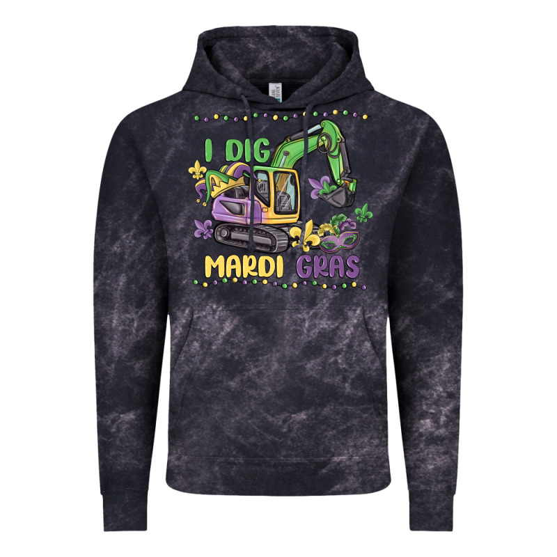 I Dig Mardi Gras Vintage Hoodie by MaliasSmallBusiness | Teevron