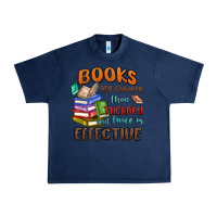 Navy books are cheaper than therapy Urban Heavy Tee - MaliasSmallBusiness