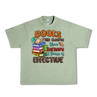 Oil Green books are cheaper than therapy Urban Heavy Tee - MaliasSmallBusiness
