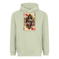 Matcha King Of Hearts Cowboy Heavyweight Hoodie - HowdyJamesFarm